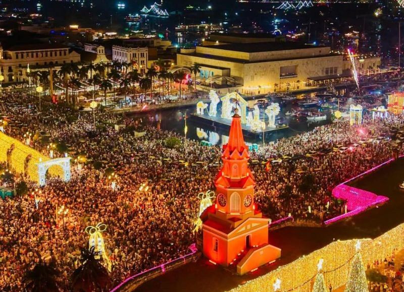 Cartagena recibió el 2026 con un Casco Histórico colmado de gente
