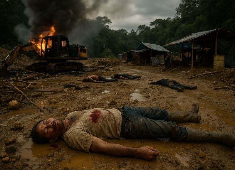 Masacre en mina de oro de Bolívar: cinco trabajadores asesinados y una comunidad desplazada